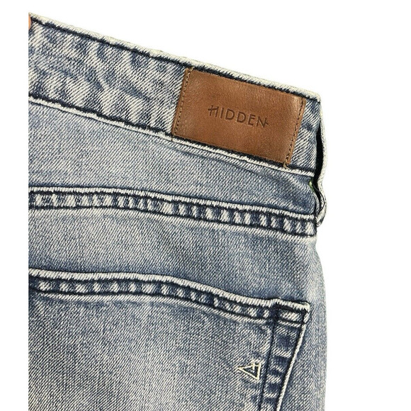 Hidden Jeans Women Size 29 Seam Detail Slit Pockets Med Wash Boho Hippie - Picture 7 of 10